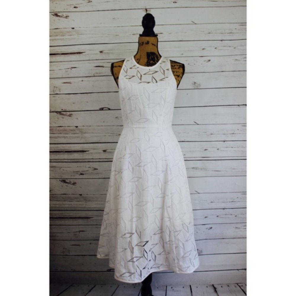 White House Black Market White Lace Dress
